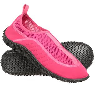 Mountain Warehouse Bermuda Womens Aqua Shoes - Neoprene Design, Mesh Panel, Slip On, Lightweight Swim Footwear - for Beach Underwater Walking Dark Pink Adult Shoe Size 6