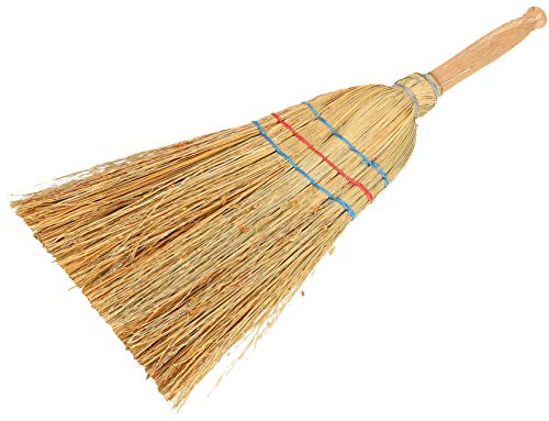 Kotarbau® - Mini balai à paille de 20 cm - Avec manche en bois de 10 cm - Pour petites surfaces