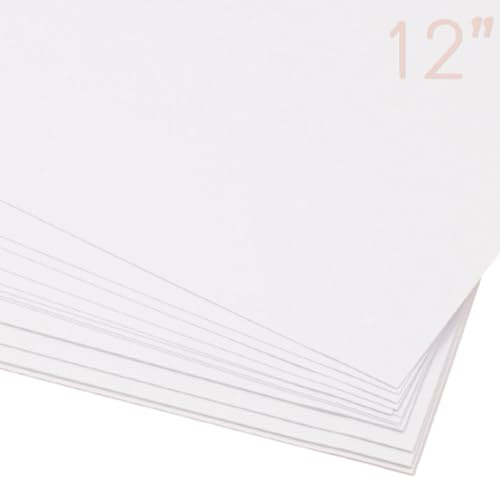Craftelier - Pack 25 Cartulinas de Doble Cara | Material Ideal para Proyectos de Tarjetería, Scrapbooking y Manualidades | Gramaje 250 gsm | Tamaño 30,48 x 30,48 cm (12 x 12) - Color Blanco