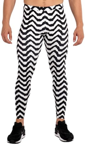 Kapow Meggings Originals Men's Fashion Leggings, 4-Way Stretch Tights for Festivals, Travel, Lounging & Everyday Wear