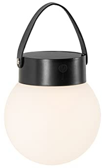 QAZQA - Modern AußenHängelampe I Pendellampe I Pendelleuchte schwarz inkl. LED 3-stufig dimmbar Solar - Cornelia Dimmer I Dimmbar I Außenbeleuchtung - Kunststoff Kugel I Kugelförmig - I (nicht austaus