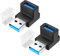 Gbformat Adattatore USB 90 Gradi Adattatore USB3.2 Maschio a Femmina Adattatore da USB a USBA 10Gbps 5V@3A Adattatores per PC Laptop phone Tablet 2Pcs