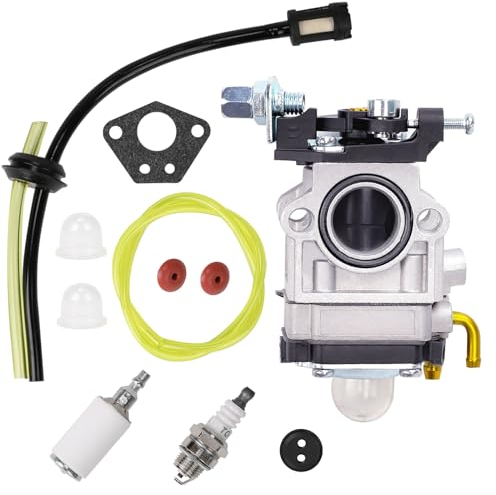 Carburador para desbrozadora 52 cc, 49 cc, 43 cc, kit completo de accesorios incluidos, adecuado para una amplia variedad de cortadoras de césped, desbrozadoras y motosierras de cadena