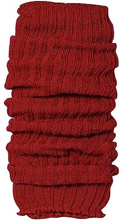 Guêtres pour femmes, couvre-pieds chauds, couleur unie, pour fête, chauffe-jambes tricotés fluo, rouge, taille unique