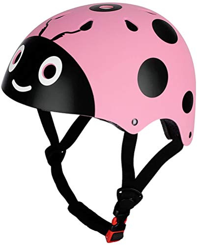 HEEPDD Children Riding Protective Helmet with Ladybug Design Pink