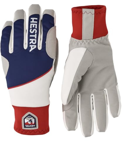 Hestra Comfort Tracker 5-Finger Glove, Cross-Country Windproof Insulated Ski Touring Glove - Navy/Offwhite - 8