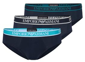 Emporio Armani 3-Pack Brief, Mutande Bambino Uomo, Armani Blu/Armani BL,
