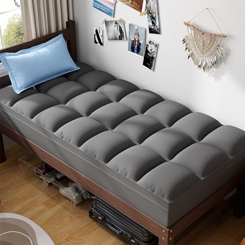 ABENE Twin XL Matratzenauflage zur Linderung von Rückenschmerzen, extra dicke Matratzenauflage, weicher Matratzenschutzbezug mit 20,3 cm - 53,3 cm tiefer Tasche, überfüllte Daunenalternative Füllung