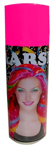 Spray de couleur métallisé pour cheveux - 225 ml - Pour le carnaval - Lavable - Rose
