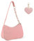 Ceihwa Y2k Shoulder Bag Women Aesthetic HandBag Small Cord Schultertasche Damen Kleine Handtasche Umhängetasche Frauen Mini Handtaschen Teenager Mädchen Trend Achsel Tasche Unterarmtasche Elegant-Rosa