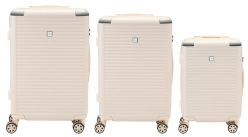 Convector Set 3 Trolley Da Viaggio, Valigie Rigide in Tre Dimensioni Con Ruote Girevoli a 360°, Lucchetto TSA e Struttura in ABS Doppio Strato, Antigraffio e Antiurto
