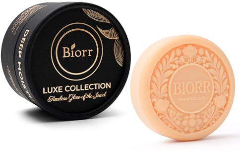 BIORR Shampoo Bar – Color Protection & Deep Moisturizing – Vegan, Plastic-Free, Sulfate-Free Natural Shampoo – With Argan Oil, Pomegranate Extract & Murumuru Butter – For Dry & Color-Treated Hair
