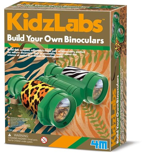 4M KidzLabs Construisez Vos Propres Jumelles | Kit Scientifique pour Enfants 8+ | Jeu éducatif STEM pour Les explorateurs et Les Amoureux de la Nature | Cadeau créatif et Amusant