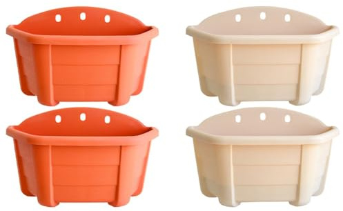 NEIQIUWING Vaso da parete da balcone con serbatoio d'acqua semicircolare per piante in vaso