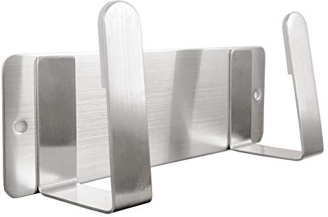 YOUGRIDDA Pot Lid Rack, Wall Mounted 304 Stainless Steel Pan Lid Organizer Holder, Self Adhesive, Kitchen Cooking Utensil Tool (Silver)