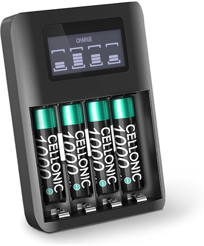 CELLONIC, Akku kompatibel mit Telekom Speedphone 12, Speedphone 11, Speedphone 10 (1000mAh, 1.2V) + Ladegerät Ersatzakku NiMH 1.2V