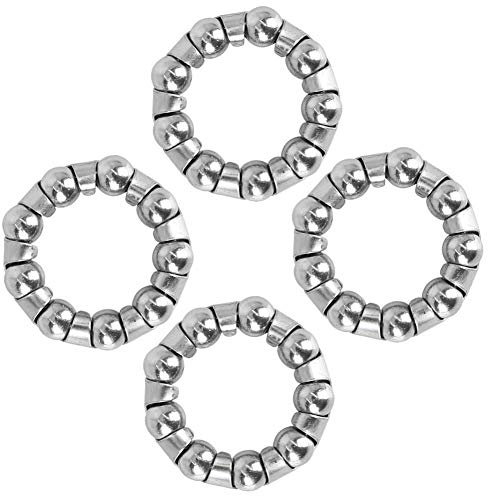 Apofly 4PCS manivelle Roulements de Roue vélo roulements à Billes de pédalier roulements à Billes Support Cage Roulements pour vélo d'argent