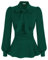 GRACE KARIN Damen Büro Fliege Bluse Puffärmel Schößchen Dressy Shirt Gesmokte Taille Blusen CL1476-03_00M