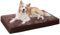 KSIIA Orthopädisches Hundebett für Große Hunde, XL Waschbar Hundekissen Flauschig Hundematte Hundematratze mit Abnehmbarer Deckel in Pralinen 105x70x8cm