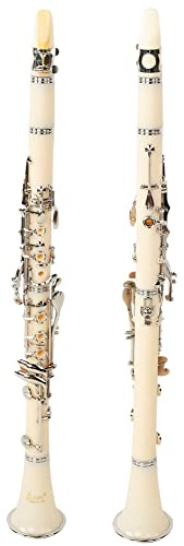 Juego de clarinete de 17 teclas, clarinete profesional de baquelita con botón de chapado, para estudiantes y principiantes, color