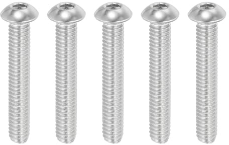 PATIKIL 5pz Viti a Testa Bombata con Esagono Incassato, 5/16-18x2-1/2 Acciaio Inossidabile 304 Bulloni Testa Cilindrica Esagono Incassato Viti Completamente Filettatura Completa Fine UNC
