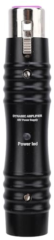 Dynamisk Mikrofonförförstärkare, Gain Boost: +28DB, Brusreducering, Professionell Mikrofonförförstärkare för Mixer Karaoke Ljudkort, Designad med XLR (Svart)