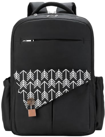 Sac à dos à langer pour femme, sac de poussette double couche, sac fourre | tout imperméable de grande capacité avec port de charge USB, organiseur de multifonction pour bébé, 43 x 30 x 19 cm
