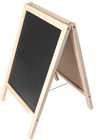 Fabater Caballete Infantil Grande con Pizarra y Pizarra Magnética de Doble Cara, Caballete de Arte con Marco de Madera de Álamo, Adecuado para Que Dos Niños Jueguen y Aprendan Juntos