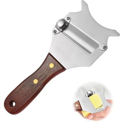 Corte de trufa, rebanador de trufas Einstellbare de acero inoxidable con mango de madera, rebanador de trufas, afeitadora profesional adelgazante de acero inoxidable con agujero colgante für Zuhause