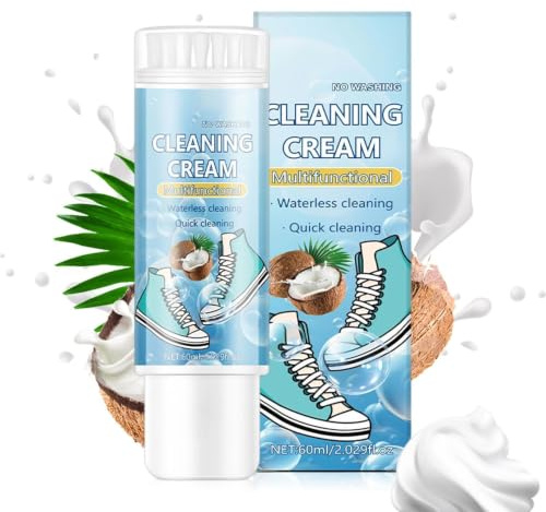 Vit Sneakerrengöring 60 ml kraftfullt skum för djuprengöring och | Skummande Rengöringsmedel för Sportskor För Resor Kontoret Gymmet Utomhussporter Träningspass Canvas Och