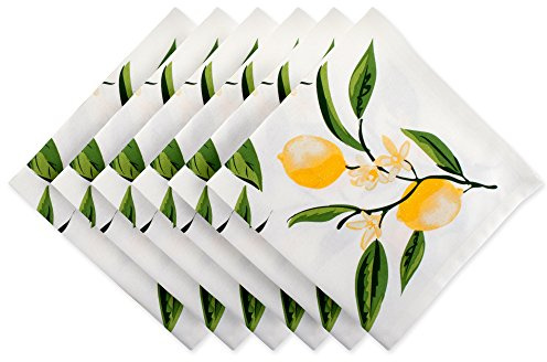 DII Lemon Bliss Tabletop Collection, Napkin Set, 6 Piece