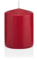 INNA-Glas Wachskerze Maeva, dunkelrot, 8cm, Ø 6cm, 29h - Made in Germany - Stumpenkerze - Windlicht Kerze
