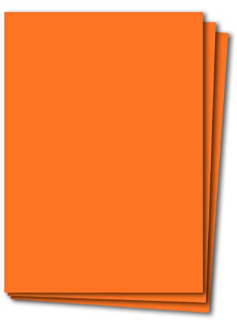 50 Blatt Tonkarton DIN A4 - Orange - 240 g/m² dicker Bastelkarton - 21,0 x 29,7 cm Pappe zum basteln für Fotoalbum Menükarte Bedruckbar DIY kreativ sein