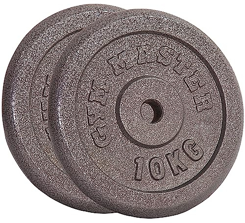 GYM MASTER Pair of Standard 1 Weight Plates in Cast Iron - 10kg