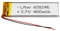 Battery 601245 LiPo 3.7V 400mAh 1.48Wh 1S 5C Liter Energy Battery for Electronics Rechargeable Portable Phone Smartwatch video light GPS - Not compatible for Radio Control 47x12x6mm (400mAh|601245)