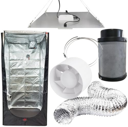 Weedness Grow Box Komplett Set LED 65 Watt Basic 40x40x140 cm - Zuchtzelt Growschrank Growzelt Anbau Indoor Complete Crow