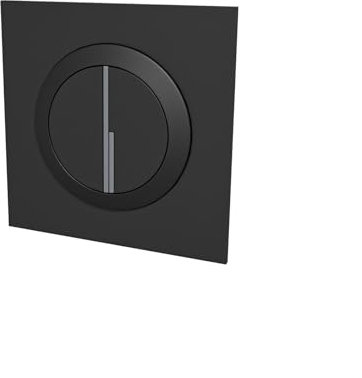 Nes Home Matt Black Round Button WC Flush Plate