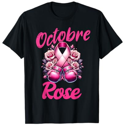 Octobre Rose 2024 Ruban Rose Sensibilisation Cancer Du Sein T-Shirt