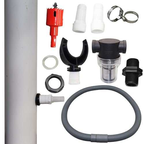 Rain Barrel Diverter Kit | Rain Barrels Downpipe Rain Collector,Diverter with Filter to Catch Rain Water, Water Collection System for Outdoor Chores