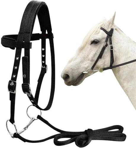 Briglia Da Addestramento Per , Cavezza Per Cavallo Regolabile | Copricapo Regolabile Per Cavallo - Cavezze Da Addestramento Equestre Per Gola E Mento