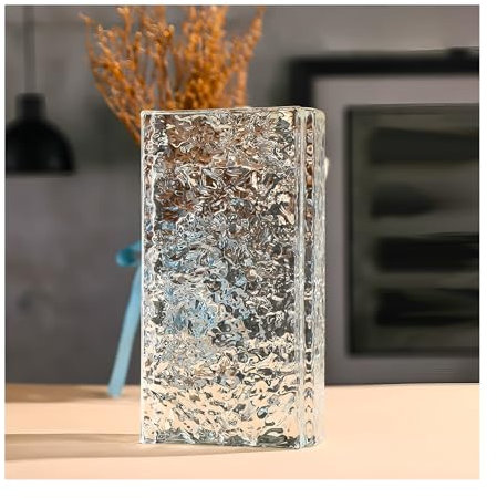 ZNQNDSR Bloque De Vidrio Rectangular Transparente con Lados De Alta Transparencia para Hoteles, Dormitorios Y Bares.(5PCS)