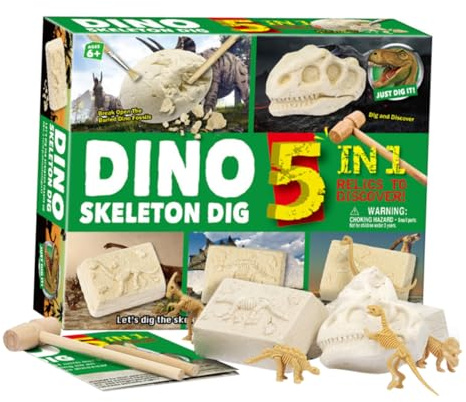 SOPOTUTU Jouet Éducatif Archéologique Dinosaure en Plastique Kit Fouille pour Garçon et Filles Améliore Imagination et Habileté Manuelle Jeu Éducatif DIY