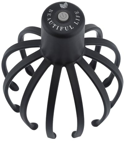Masabraer électrique portable en cuir chevelu | Appareil anti-stress | Design ergonomique, facile à utiliser | Relaxation quotidienne idéale, stimulation de la circulation | Maison parfaite, officiel