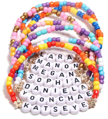 AICase för Katseye Merch vänskapsarmband inspirerat av Katseye konsert-Merch, stapelbara stretchiga K pop pärlarmband, unika märkessmycken gåva för fans, kvinnor och män | Katseye Merch konsert K-Pop pärlor armband stretch unik gåva för fans, kvinnor och män