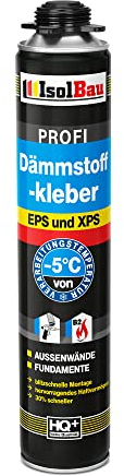 Isolbau Colle isolante B2 - 1 x 750 ml de colle périmétrique pour panneaux EPS et XPS - Mousse adhésive en polyuréthane 1K pour fixation et isolation