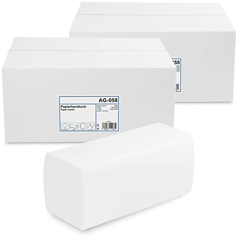 Funny Papierhandtuch, ZZ-Falz, ca. 24 x 21/10,5 cm, 2 lagig, hochweiß, 4000 Blatt (2x 4000 Blatt)
