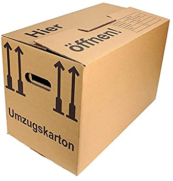 Hansepack24 Umzugskartons 20 Stück - Groß, Stabil für Bücher und Umzug - XXL 600x330x340 - Karton für Umzug - Kartons Kaufen - Profi Moving Boxes - Verpackung für Haus, Büro, Lager