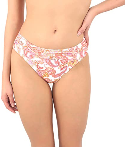 Janine Robin - Bas de Maillot de Bain Culotte drapée Toscana - Rose - Marque Française - Haute Qualité