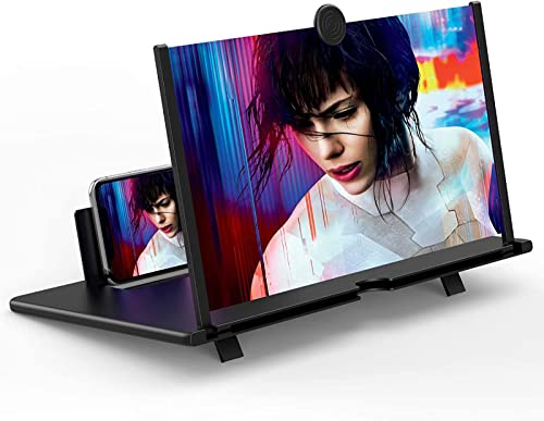 Aaliyahh 16 Inch Mobile Phone Screen Magnifier Stretch Design 3D HD Mobile Phone Magnification Screen for Watching Movie Videos on All Smartphones (Black)