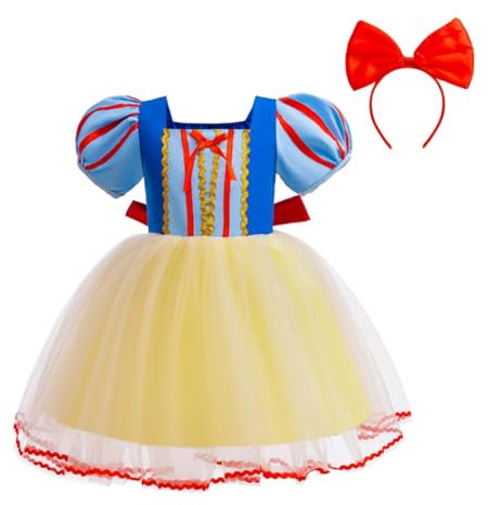 Lito Angels Déguisement Robe Princesse en Tulle Fille, 6-7 ans